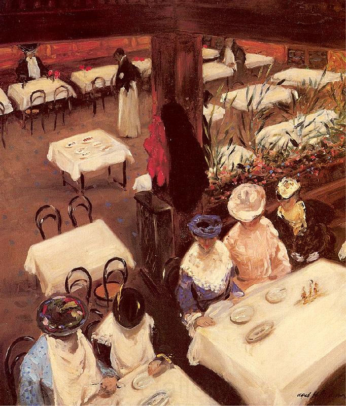 Maurer, Alfred Henry In a Cafe Spain oil painting art